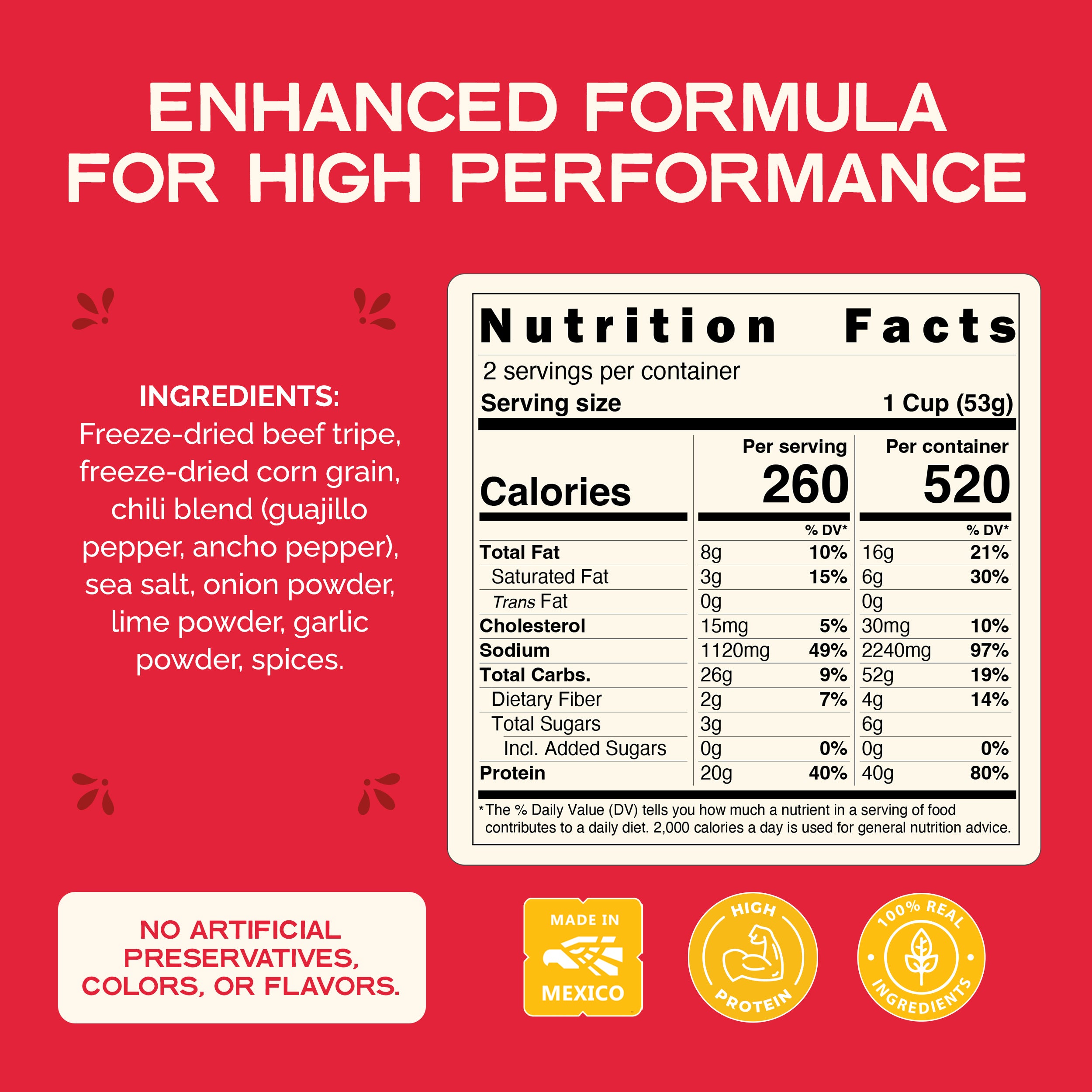 MENUDO SOUP - High Protein Outdoor Pouch