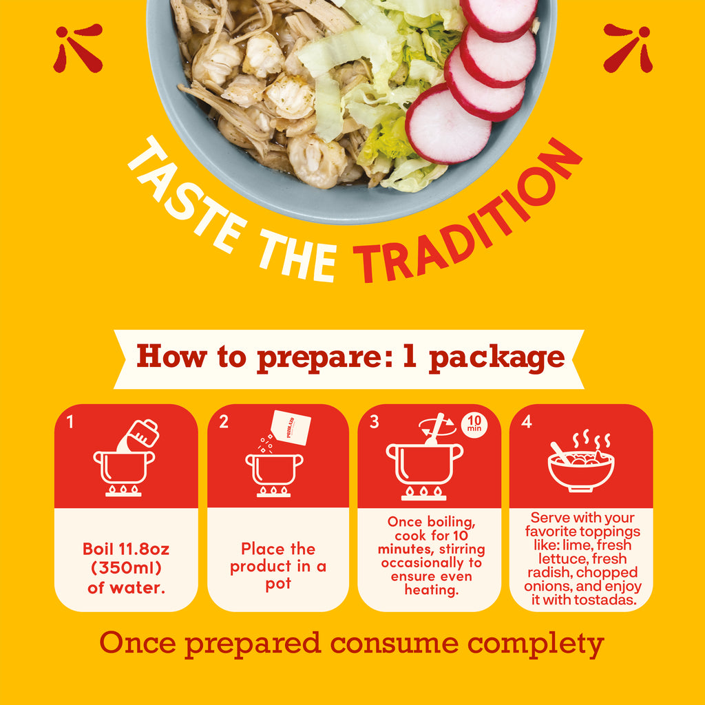 Wholesale 12 PACK | CHICKEN POZOLE - Family Pack - Gourmet Experience
