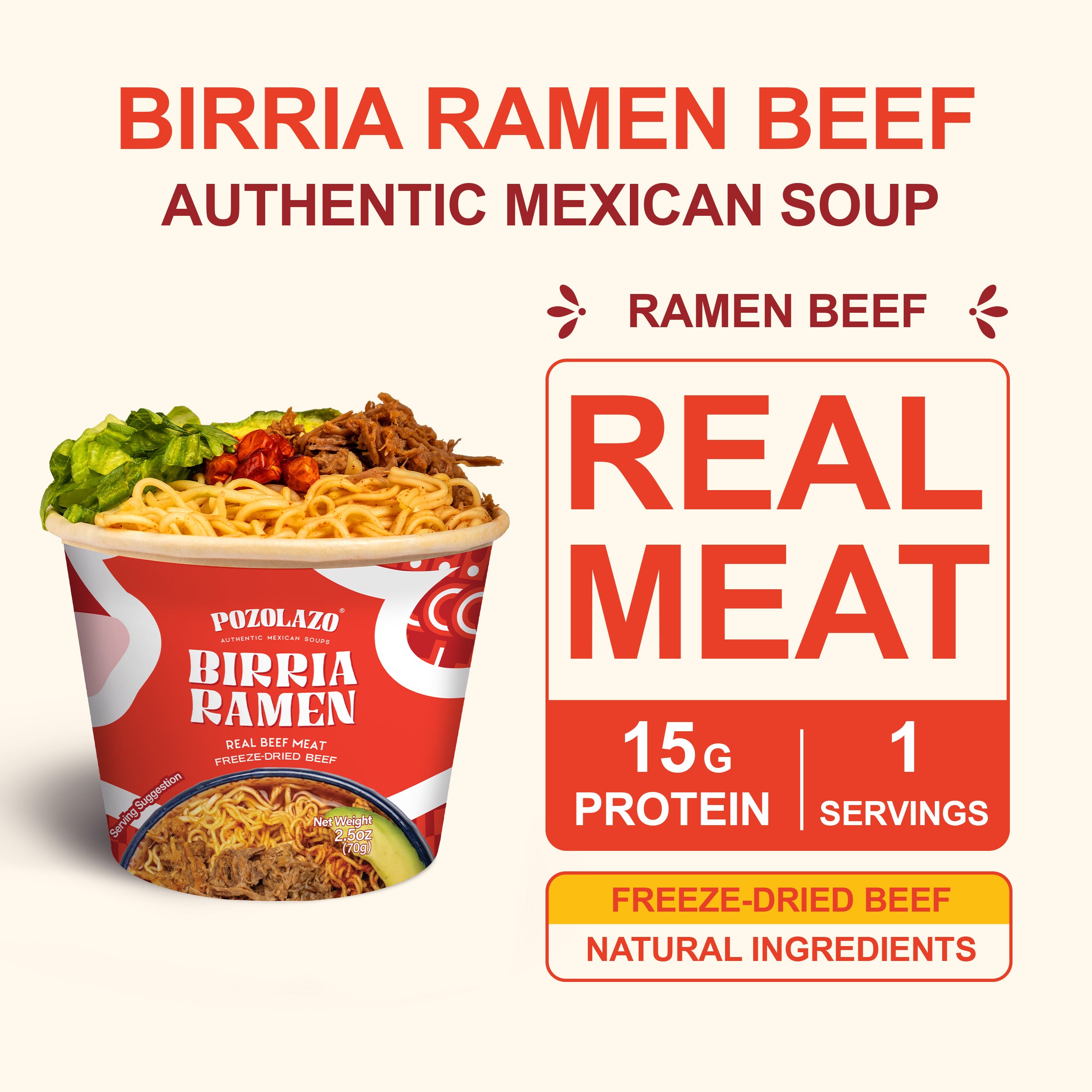 Instant Birria Ramen Bowl with Freeze-Dried Beef