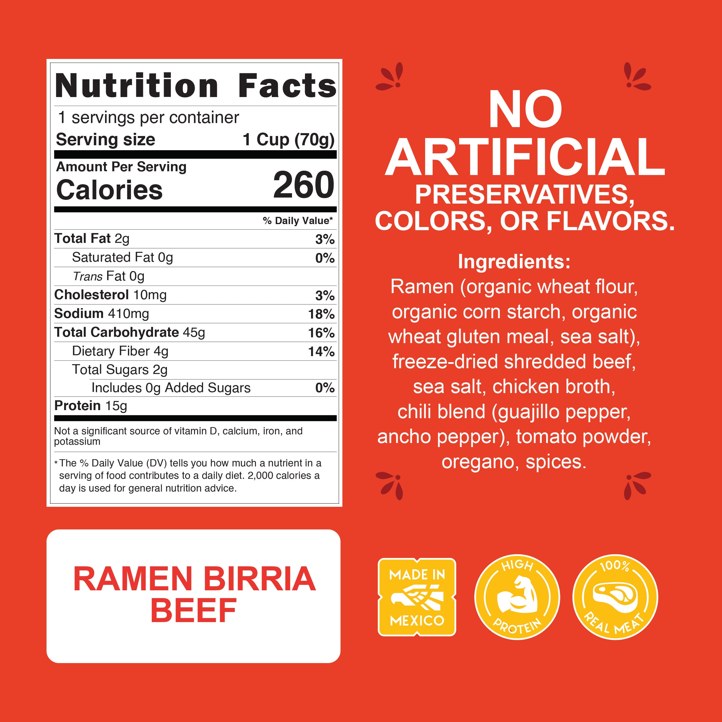 Instant Birria Ramen Bowl with Freeze-Dried Beef